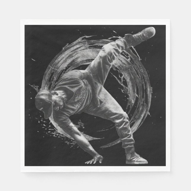 Breakdans Urban Stil Dance Practice/Performance Pappersservett (Framsidan)