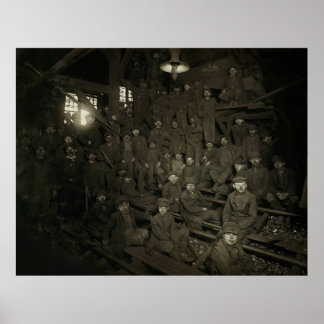 BREAKER BOYS - PENNSYLVANIA COAL MINE 1911 POSTER