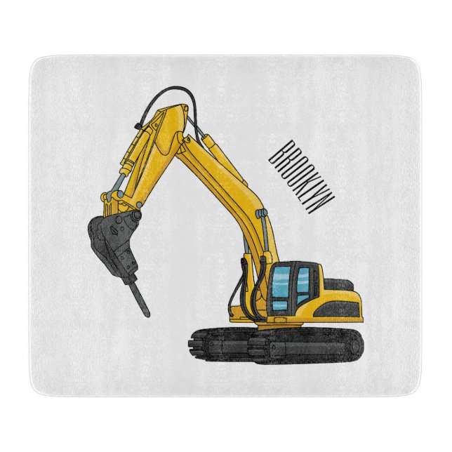 Breaker excavator cartoon illustration (Framsidan)