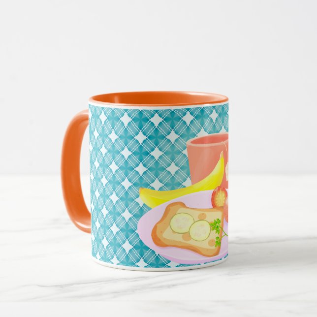 Breakfas Gingham Mugg (Framsida vänster)