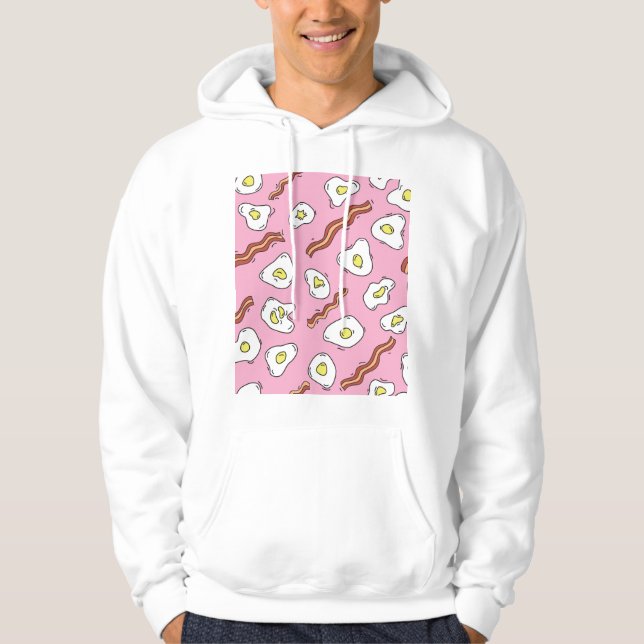 Breakfast Bonanza: Tecknad Delight Hoodie (Framsida)