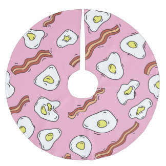 Breakfast Bonanza: Tecknad Delight Julgransmatta Borstad Polyester