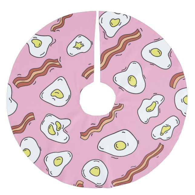 Breakfast Bonanza: Tecknad Delight Julgransmatta Borstad Polyester (Framsidan)