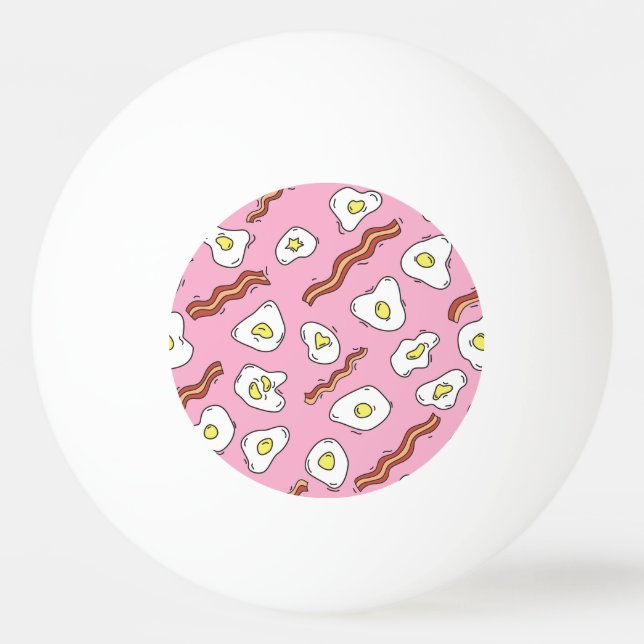 Breakfast Bonanza: Tecknad Delight Pingisboll (Framsidan)