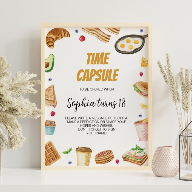Breakfast Brunch Birthday Time Kapsel Poster (Skapare uppladdad)