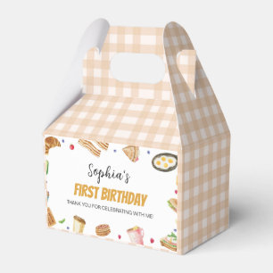 Breakfast Brunch First Birthday Favor Box Presentaskar