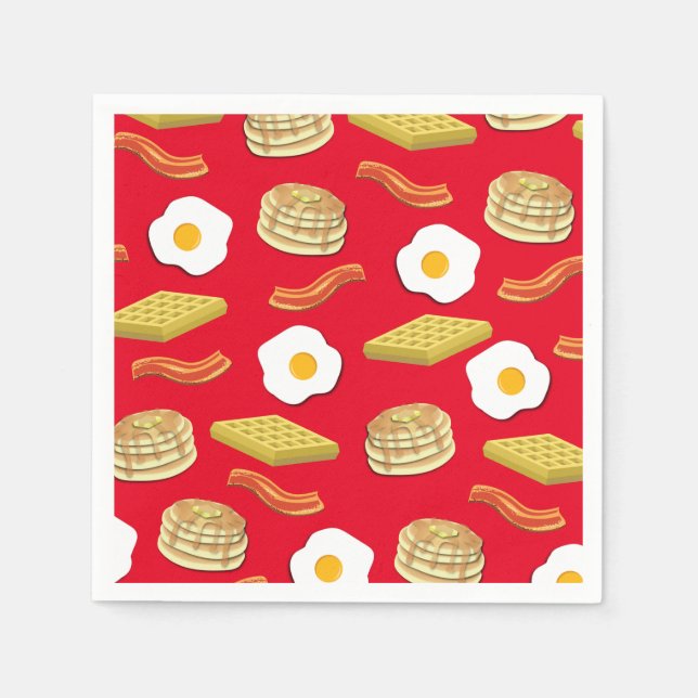 Breakfast Brunch Födelsedagsfest Kids Cute Pappersservett (Framsidan)