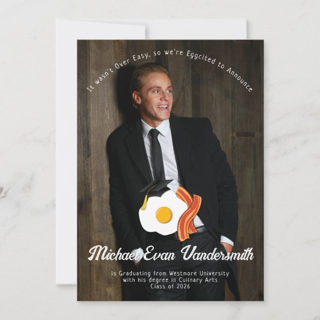 Breakfast Brunch Studentfest Meddelande Inbjudningar (Framsida)