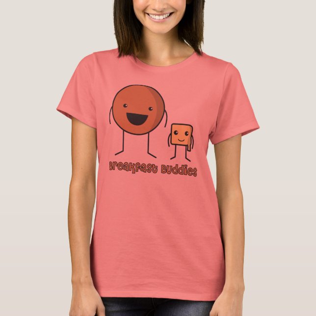 Breakfast Buddies Ringer T Shirt (Framsida)