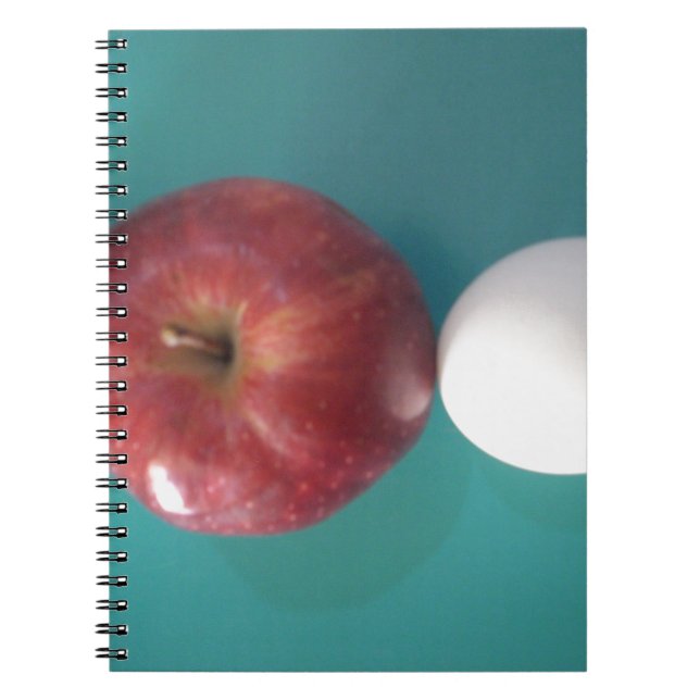 Breakfast Buddies: Två ägg $an Apple still Life Anteckningsbok (Framsidan)