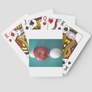 Breakfast Buddies: Två ägg $an Apple still Life Casinokort