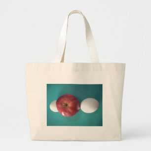 Breakfast Buddies: Två ägg $an Apple still Life Jumbo Tygkasse