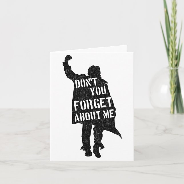 Breakfast Club Don't You Forget About Me Silhouett Kort (Framsida)