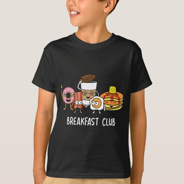 Breakfast Cute Kawaii Bfast Klubb Parody Funny Foo T Shirt (Framsida)