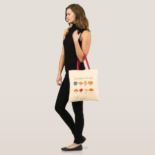 Breakfast Klubb Tote - Cute Pastel Brunch Bag Tygkasse