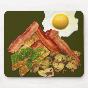 Breakfast liggande Bacon Eggs Musmatta