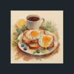 Breakfast O'Clock Egg Toast in Coffee Trätavla<br><div class="desc">Breakfast O'Clock Egg Toast in Coffee</div>