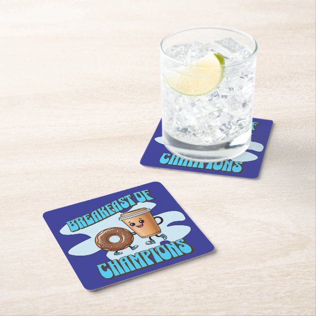 Breakfast of Champions Underlägg Papper Kvadrat (Insitu)