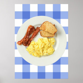 Breakfast Ron Swanson Bacon Eggs and Toast Poster
