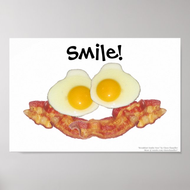 Breakfast Smilie Ansikte av Clara Chandler Poster (Framsidan)