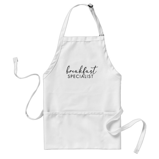 Breakfast Specialist Cute Quote Apron Förkläde (Framsidan)
