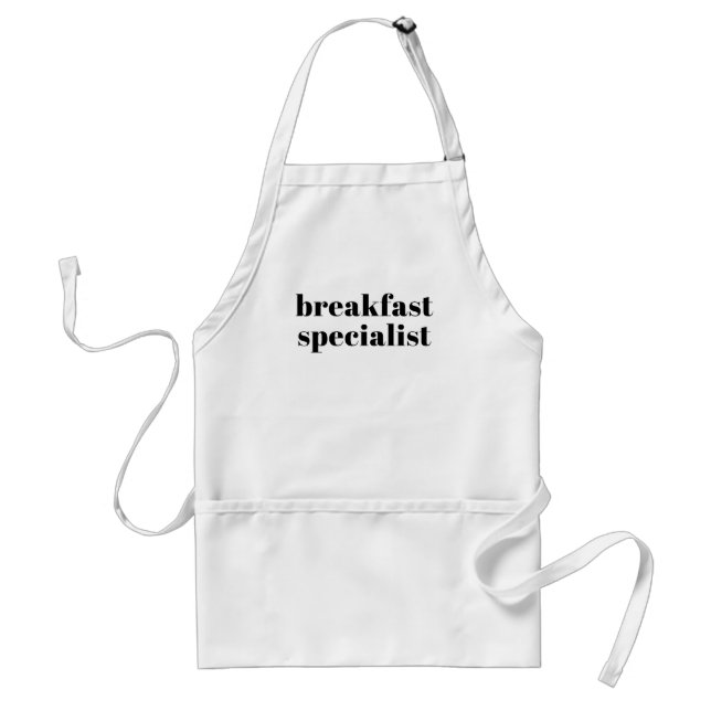 Breakfast Specialist Cute Quote Apron Förkläde (Framsidan)