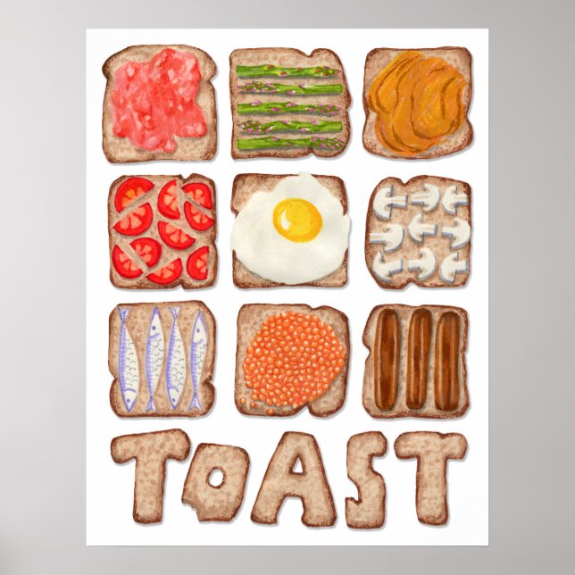 Breakfast Toast-Poster Poster (Framsidan)