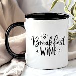 Breakfast Vin Funny Black Trendig Citat Mugg<br><div class="desc">Börja på morgonen med ett streck från humor och stil! Den här "Breakfast Vin" mugg ger en lekfull tvist till din dagliga kafferitual. Designad med en chic svart handtag och fälg är mugg perfekt för dem som njuter av ett skratt och en aning sass med sin morgonbrygga. Idealisk för presenter...</div>