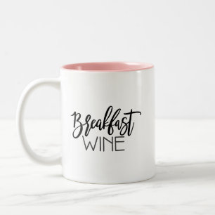 Breakfast Vin Funny Classic Mugg, 11 oz Två-Tonad Mugg