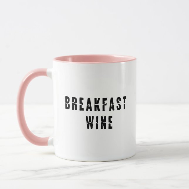 Breakfast Vin Funny Cute Trendig-offert Mugg (Vänster)