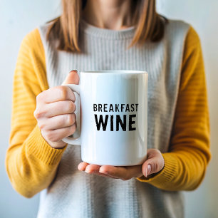 Breakfast Vin Funny Kaffemugg