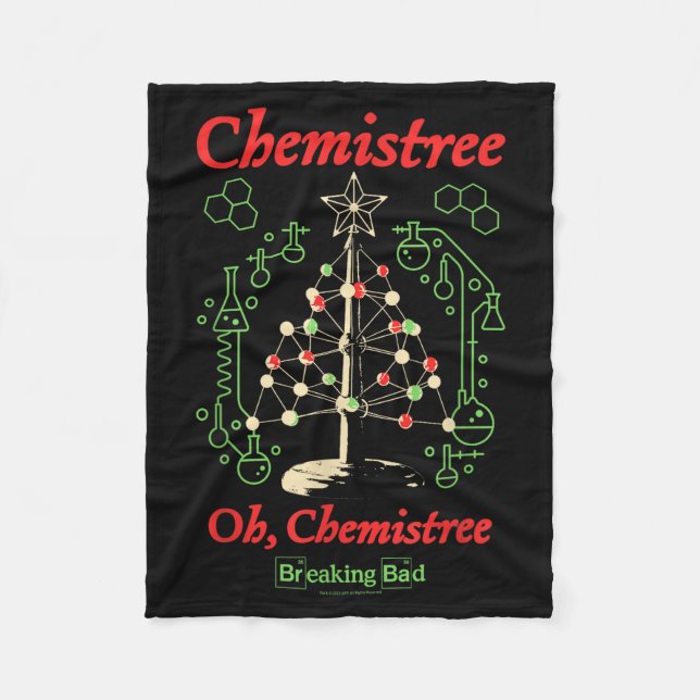 Breaking Bad Oh Chemistree Funny Christmas Science Fleecefilt (Framsidan)