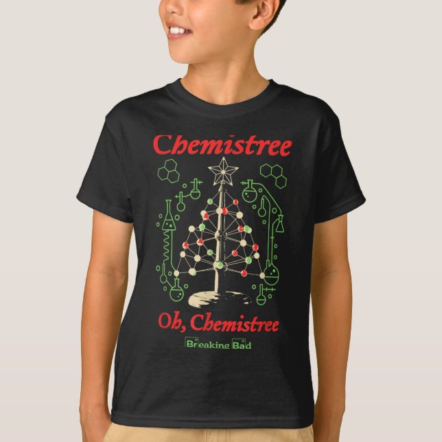 Breaking Bad Oh Chemistree Funny Christmas Science T Shirt (Framsida)