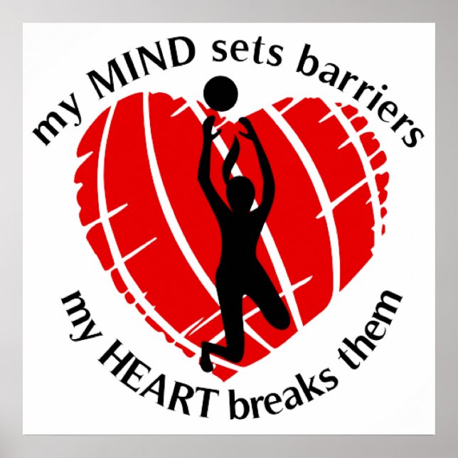 Breaking Barriers Girls Volleyball Poster (Framsidan)