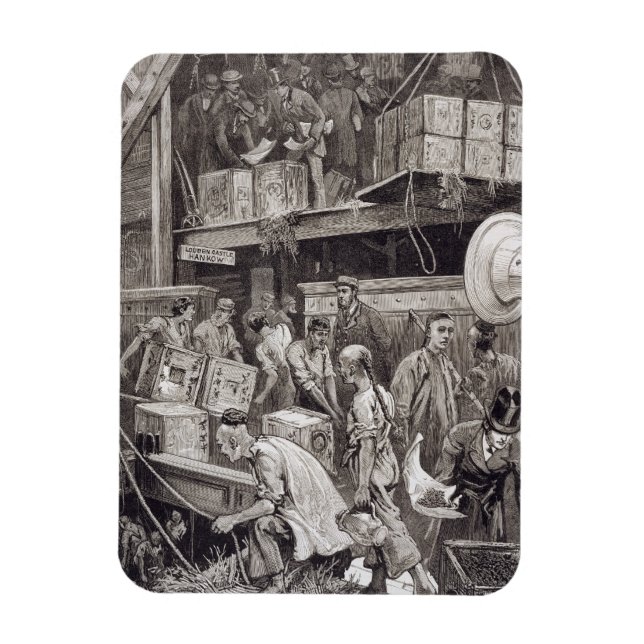 Breaking Bulk on Board a Tea Frakt in London Do Magnet (Vertikal)