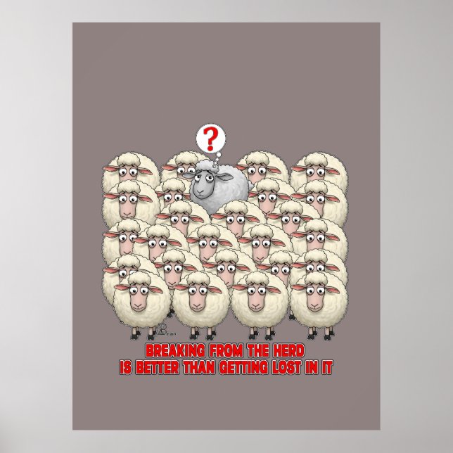 BREAKING FROM THE HERD IS BETTER THAN GETTING LOST POSTER (Framsidan)