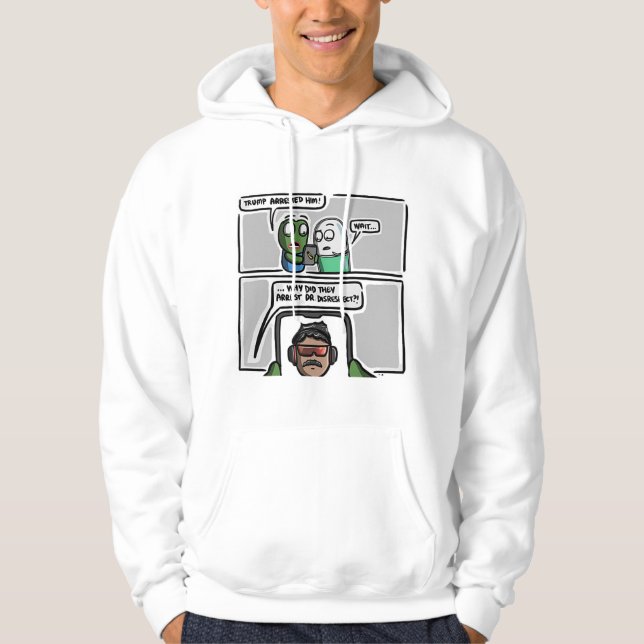 “Breaking News Confusion”  T-Shirt Hoodies Hoodie (Framsida)