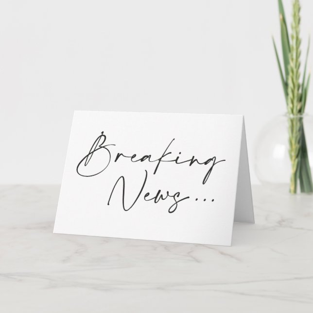 Breaking News Minimalist Gravid annons Meddelande (Framsida)