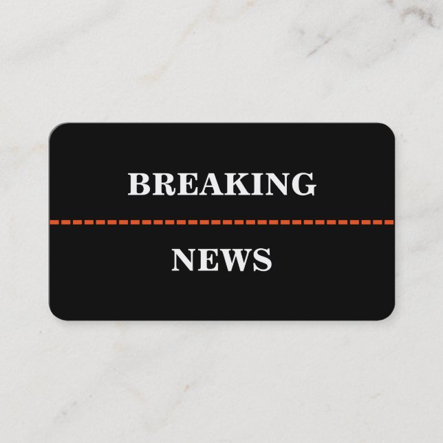 Breaking News Visitkort (Framsida)