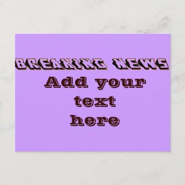 Breaking News_ Vykort (Framsida)