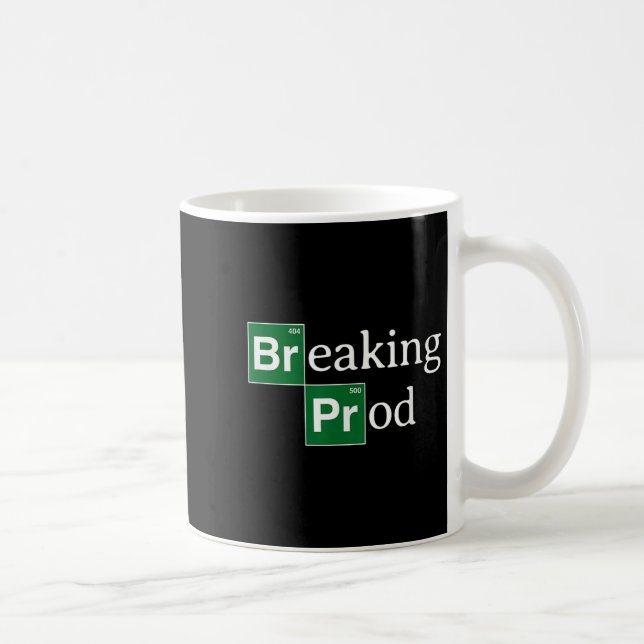 Breaking Prod Funny Dev's Meme T-shirt.png Kaffemugg (Höger)