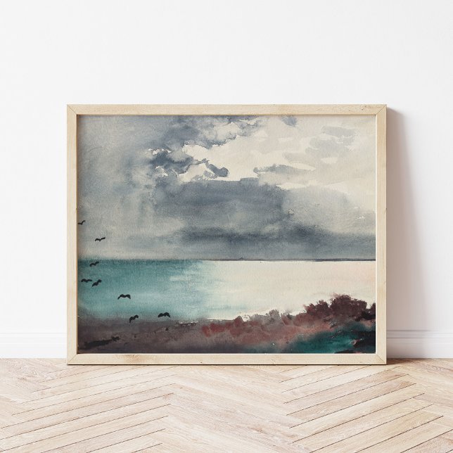 Breaking Storm, Kusten i Maine | Winslow Homer Poster (Skapare uppladdad)
