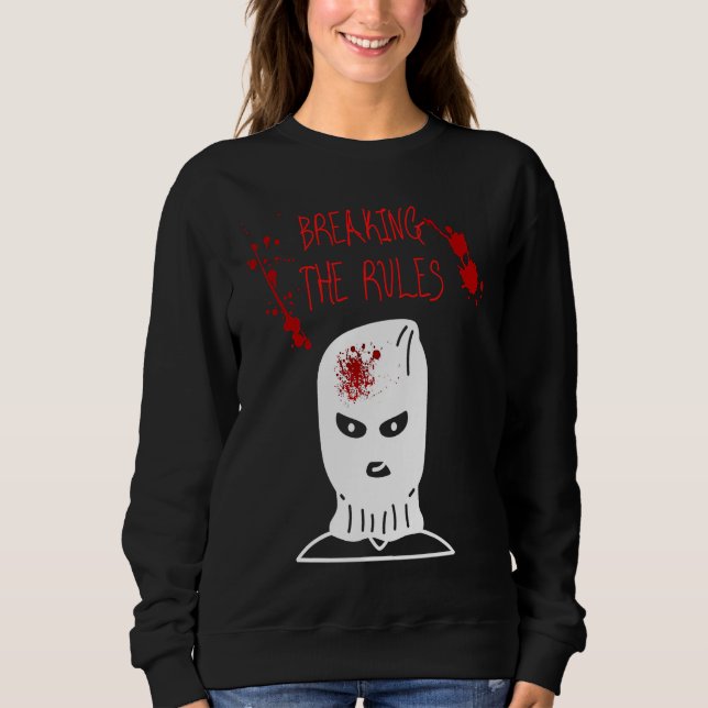 Breaking the Rules Gangster Criminal Ganove Revolu T Shirt (Framsida)