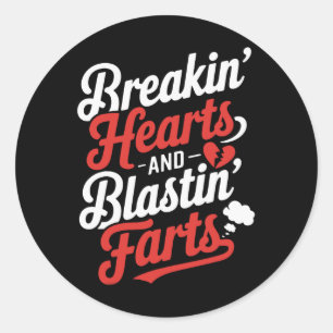 Breakinhjärns- och Blaster-Valentineser Runt Klistermärke