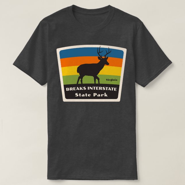 Breaks Interstate State Park Virginia Roaming Hjor T Shirt (Design framsida)