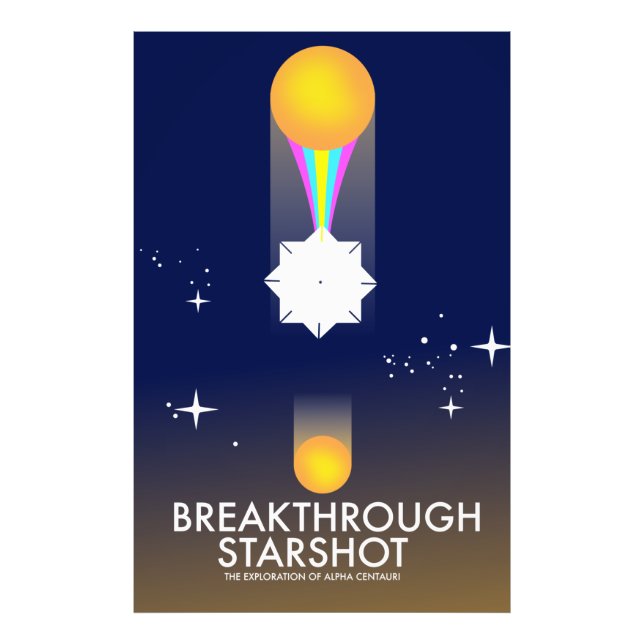 Breakthrough Starshot Retro Rymdkonst Fototryck (Framsidan)