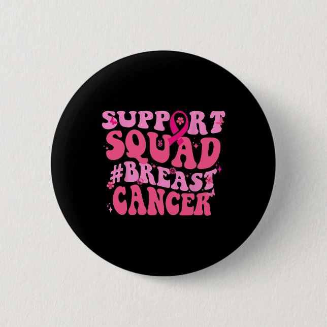 Breast Breast - Rosa Support Squad - medvetandegör Knapp (Framsida)