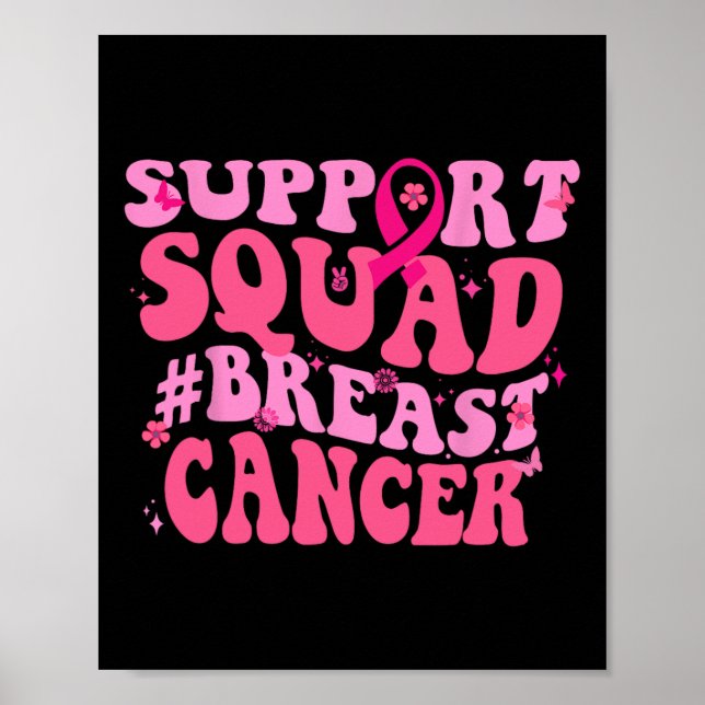 Breast Breast - Rosa Support Squad - medvetandegör Poster (Framsidan)