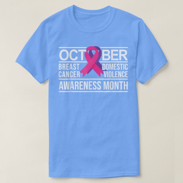 Breast Cancer and Domestic Violence Awareness  T Shirt (Design framsida)