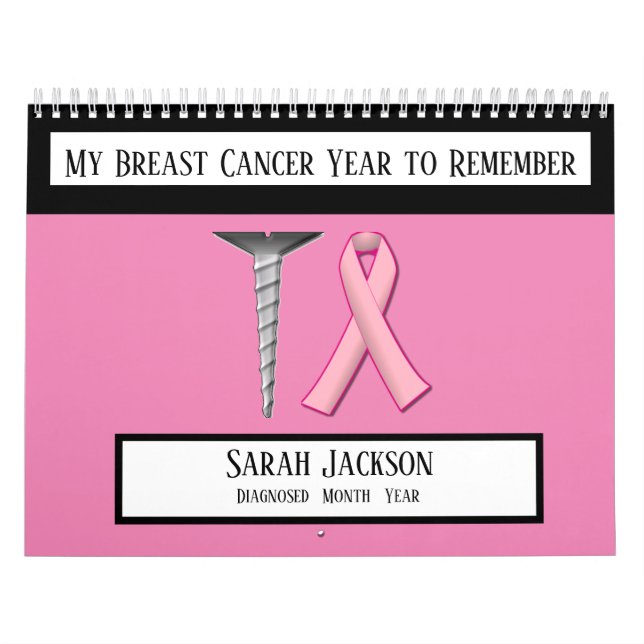 Breast Cancer År för minnen  Kalender (Omslag)